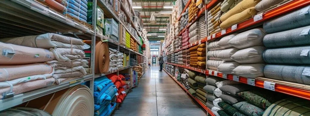 a person examining different types of roof insulation materials in a home improvement store